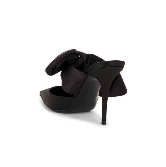 Saint Laurent Black Killer 90 On Pump Satin Ysl Shoe Size 37.5 - Picture 10 of 11